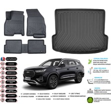 Chery Tiggo 8 Pro 2024 Model Esnek Bagaj Havuzu Araca Özel Siyah Paspas Takımı