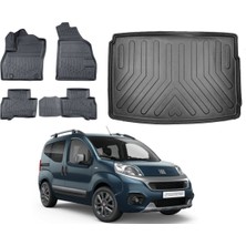 Fiat Fiorino 2013 Model Plastik Zemin 3D Bagaj Havuzu+3d Araca Özel Paspas Takımı Birebir Uyumlu