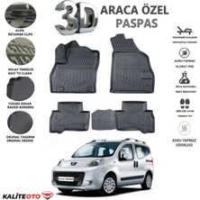 Peugeot Bipper 2017 Model Tam Uyumlu Kokusuz 3D Havuzlu Paspas