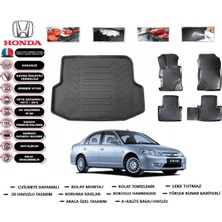 Honda Civic Sedan 2004 Model Bagaj Havuzu Araca Özel Paspas Takımı Prrox