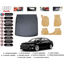 Audi A6 2024 Model Bagaj Havuzu(Paspası)+Araca Özel Bej Paspas Takımı Flex