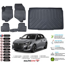 Peugeot 208 2020 Sonrası 3D Bagaj Havuzu+3d Araca Özel Paspas Takımı Birebir Uyumlu