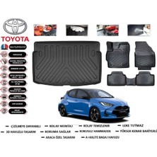Toyota Yaris 2021 Model Alt Bagaj Havuzu Araca Özel Paspas Takımı Flex