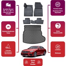 Mercedes C Serisi W205 2018 Model Rampalı Bagaj Havuzu Araca Özel Extra Havuzlu Paspas Takımı