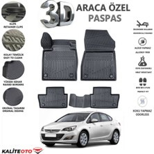 Opel Astra J Sedan 2016 Model Tam Uyumlu Kokusuz 3D Havuzlu Paspas