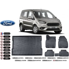 Ford Courier 2019 Model Bagaj Havuzu Araca Özel Siyah Extra Havuzlu Paspas Takımı