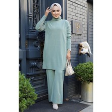 Neva Style Mint Tesettür Triko İkili Takım 3413MINT