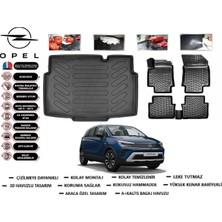 Opel Crossland 2020 Model Alt Bagaj Havuzu Araca Özel Paspas Takımı Flex