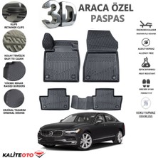 Volvo S90 2024 Model Tam Uyumlu Kokusuz 3D Havuzlu Paspas