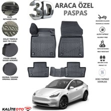 Tesla Model Y 2021 Model Tam Uyumlu Kokusuz 3D Havuzlu Paspas