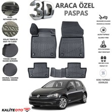 Volkswagen Golf 7 2013 Model Arası Tam Uyumlu Kokusuz 3D Havuzlu Paspas