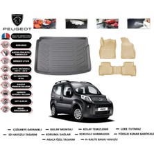 Peugeot Bipper 2015 Model Bagaj Havuzu(Paspası)+Araca Özel Bej Paspas Takımı Flex