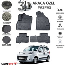 Peugeot Bipper 2011 Model Tam Uyumlu Kokusuz 3D Havuzlu Paspas