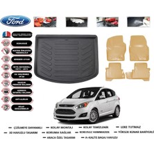 Ford C-Max 2015 Model Bagaj Havuzu(Paspası)+Araca Özel Bej Paspas Takımı Flex