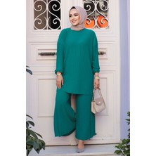 Neva Style Petrol Yeşili Tesettür Sandy İkili Takım 41502PY