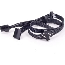 Pin Power Supply Kablosu 6 Pin Modüler Sata Kablo 6 Pin 4x Sata Kablo 90 cm 6 Pin Sata Kablo Power Supply Kablosu