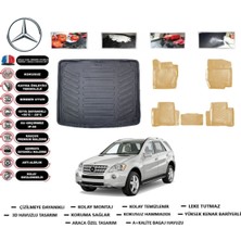 Mercedes ml W164 2009 Model Bagaj Havuzu(Paspası)+Araca Özel Bej Paspas Takımı Flex