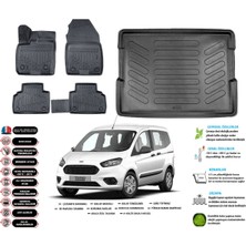 Ford Courier 2014-2023 3D Bagaj Havuzu+3d Araca Özel Paspas Takımı Birebir Uyumlu
