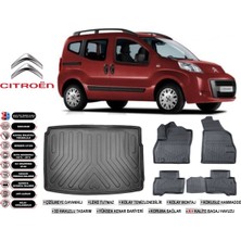 Citroen Nemo 2021 Model Bagaj Havuzu Araca Özel Siyah Extra Havuzlu Paspas Takımı