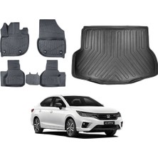 Honda City 2022 Model 3D Bagaj Havuzu+3d Araca Özel Paspas Takımı Luxury Serisi
