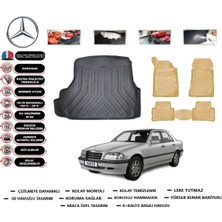 Mercedes C Serisi W202 1995 Model Bagaj Havuzu(Paspası)+Araca Özel Bej Paspas Takımı Flex