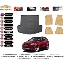 Chevrolet Captiva 2018 Model Bagaj Havuzu(Paspası)+Araca Özel Bej Paspas Takımı Flex