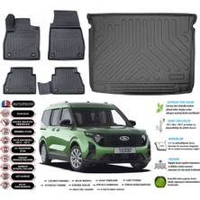 Ford Courier 2025 Model Esnek Bagaj Havuzu Araca Özel Siyah Paspas Takımı