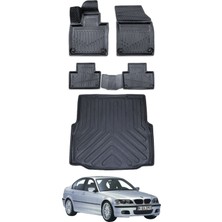 Bmw 3 Serisi E46 1998 Model Bagaj Havuzu Araca Özel Siyah Paspas Takımı