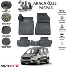 Ford Courier 2022 Model Tam Uyumlu Kokusuz 3D Havuzlu Paspas