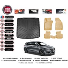 Fiat Egea Hb 2023 Model Tamir Kitli Bagaj Havuz Paspası+Araca Özel Bej Paspas Takımı Pro