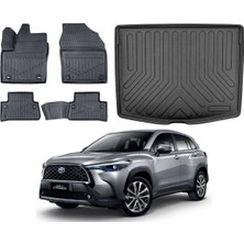 Toyota Corolla Cross 2022 Model Bagaj Havuzu+3d Araca Özel Paspas Takımı Birebir Uyumlu