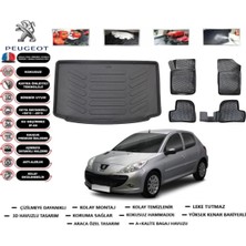 Peugeot 206 Hb 2003 Model Bagaj Havuzu Araca Özel Paspas Takımı Flex
