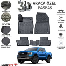 Ford Ranger 2023 Model ve Sonrası Tam Uyumlu Kokusuz 3D Havuzlu Paspas