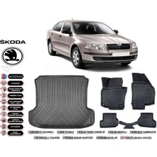 Skoda Octavia 2006 Model Bagaj Havuzu Araca Özel Siyah Extra Havuzlu Paspas Takımı