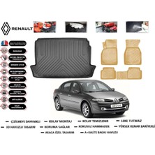 Renault Megane 2 Sedan 2007 Model Bagaj Havuzu(Paspası)+Araca Özel Bej Paspas Takımı Flex