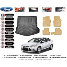 Ford Focus 3 Sedan 2011 Model Bagaj Havuzu(Paspası)+Araca Özel Bej Paspas Takımı Flex