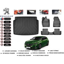 Peugeot 308 2022 Model Bagaj Havuzu Araca Özel Paspas Takımı Flex