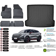 Chery Omoda 5 2024 Model Esnek Bagaj Havuzu Araca Özel Siyah Paspas Takımı