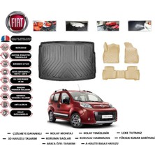 Fiat Fiorino 2013 Model Koltuklu Van Bagaj Havuz Paspası+Araca Özel Bej Paspas Takımı Pro