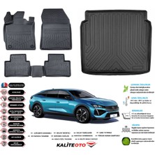 Peugeot 408 2025 Model Esnek Bagaj Havuzu Araca Özel Siyah Paspas Takımı