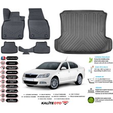 Skoda Octavia 2006 Model Esnek Bagaj Havuzu Araca Özel Siyah Paspas Takımı