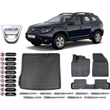 Dacia Duster 4x2 2021 Model Bagaj Havuzu Araca Özel Siyah Extra Havuzlu Paspas Takımı