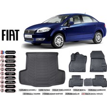 Fiat Linea 2012 Model Bagaj Havuzu Araca Özel Siyah Extra Havuzlu Paspas Takımı