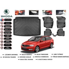 Skoda Rapıd Hb 2013 Model Bagaj Havuzu Araca Özel Paspas Takımı Flex