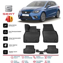 Seat Ibiza 2017 ve Sonrası 4.5d Premium Havuzlu Siyah Paspas Takımı Kokusuz
