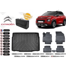 Citroen C3 Aircross 2022 Model Alt Hareketli Bagaj Havuzu+4d Araca Özel Havuzlu Paspas Takımıı Rice