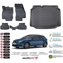 Seat Leon 2016 Model Esnek Bagaj Havuzu Paspası Araca Özel Siyah Kokusuz Paspas Takımı