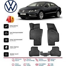Volkswagen Passat cc 2011-2017 4.5d Premium Havuzlu Siyah Paspas Takımı Kokusuz