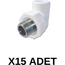 Pprc Dış Dişli Dirsek 25 3/4 15 Adet