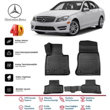 Mercedes C Serisi W204 2007-2014 4.5d Premium Havuzlu Siyah Paspas Takımı Kokusuz